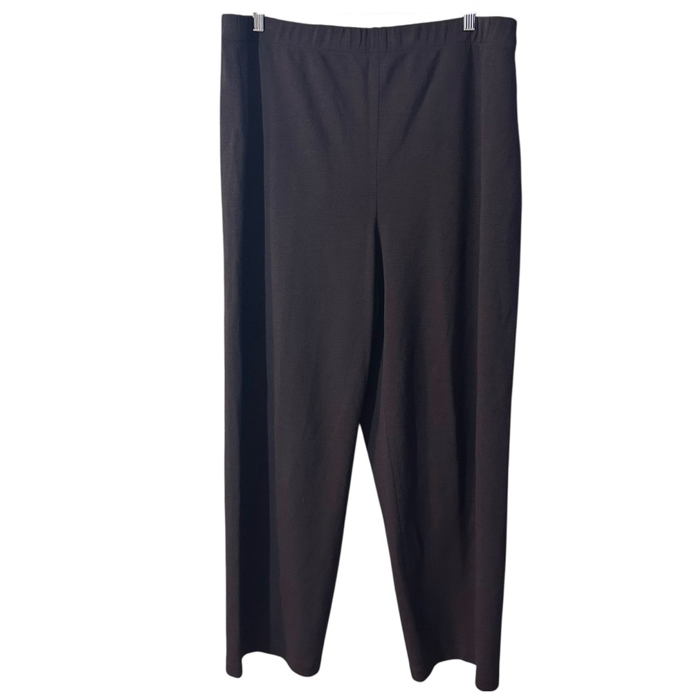 Eileen Fisher Brown Italian Yarn Wool Blend Pull On Pants